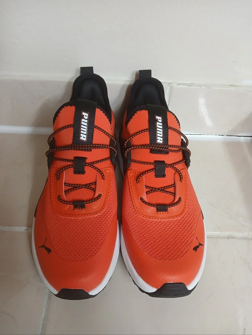 Puma Kids Red and Black Low-Top Sneakers